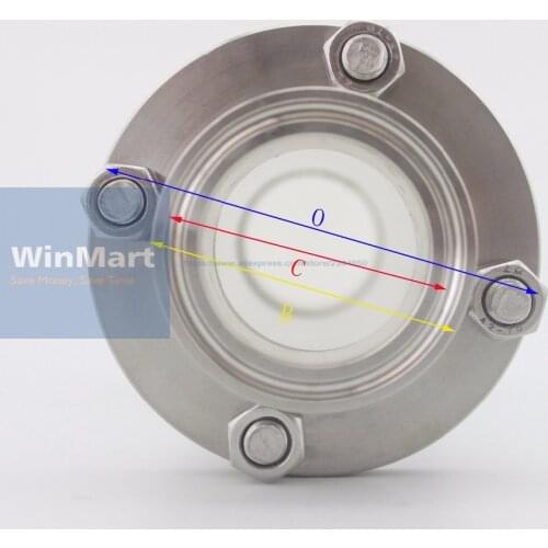25mm 1" 304 Stainless Steel Sanitary Fitting 1.5" Tri Clamp type Flow Sight Glass Diopter For Homebrew Diary Product