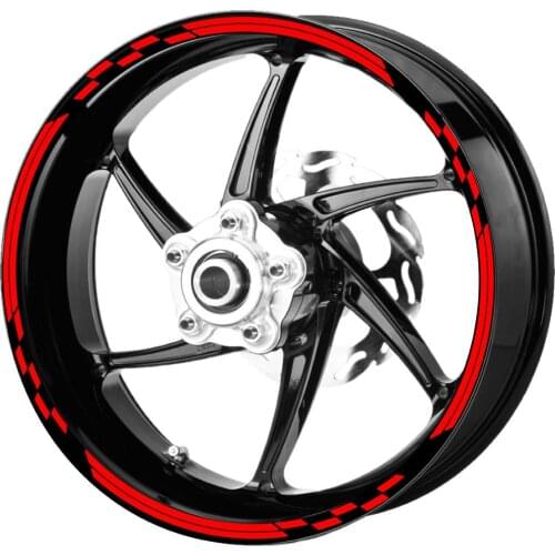 Racing Flag Design Reflective Red Rim Tape Wheel Stripes Decals Sticker for Universal Motocycle CinarExtreme