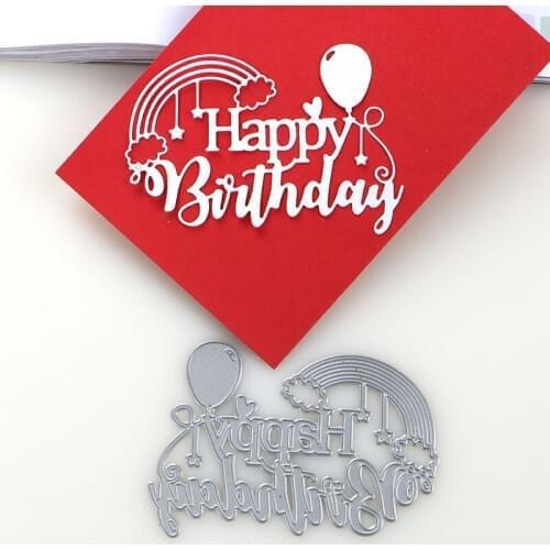 DUOFEN METAL CUTTING DIES 120059 HAPPY BIRTHDAY stencil for DIY Scrapbook Paper Album and cards 2019 new