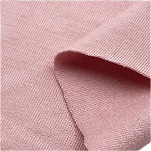 Width 68'' High Grade Pure Color Elastic Comfortable Knitted Cotton Fabric By The Yard For T-Shirt Skirt Material