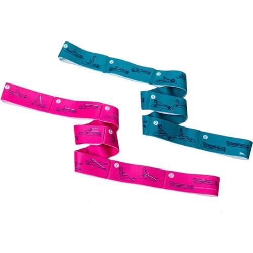 Yoga Pull Strap Belt Polyester Latex Elastic Latin Dance Stretching Band Loop Yoga Pilates GYM Fitness Exercise Resistance Bands