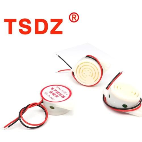 100DB Alarm High-decibel DC 3-24V 12V Electronic Buzzer Beep Alarm Continuous Beep for Arduino Car Van SFM-27 Dimension 30*15MM
