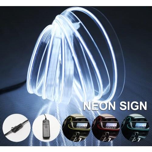 RGB Car Decor Wire Led Neon Under Car Flexible Soft Tube Lights Neon Sign Neon Light El LED Strip Sign 1M/2M/3M/5M Rope Light