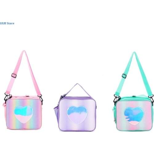 Holographic Lunch Bag Insulated Lunch Box Cooler Tote Bags Picnic Container