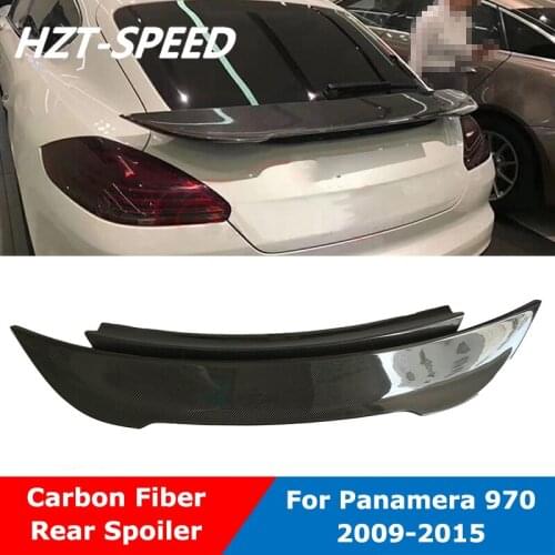 Carbon Fiber Car Body Kit Rear Trunk Spoiler Lip Wing For Porsche Panamera 970 Car Styling 2009-2015
