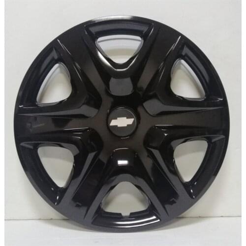 Chevrolet Wheel Cover 15 inch slate Piano Black 4 Piece Kit Bundle Emblem 6 kfüme01