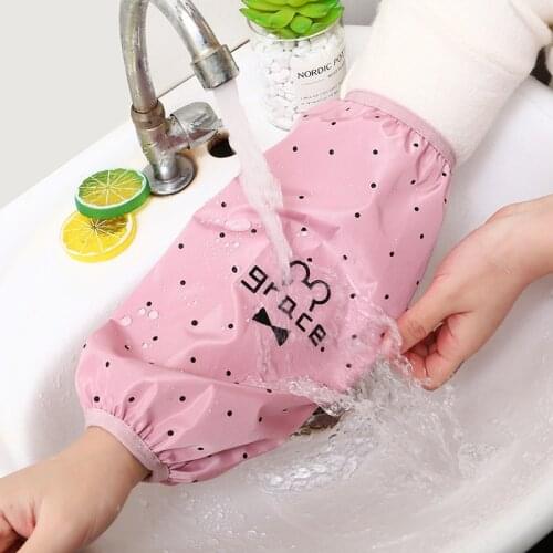 Cute waterproof sleeves pink Womens sleeves kitchen sleeves clean hand cuff wholesale office oversleeves long sleeve for arms