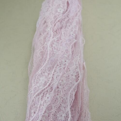 Non-Elastic non-Stretch Lace trim sewing accessories 144 yards 20mm width barely blush color