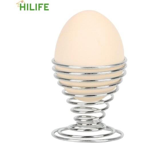 Wire Tray Egg Cup Cooking Tool Egg Tools Stand Storage Rack Stainelss Steel Spring Kitchen Gadgets Boiled Eggs Holder