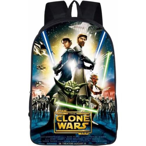 Cartoon Wars 3D Backpack School Bag Book Bag Zipper Messenger Children Boys Girls Students School Gift
