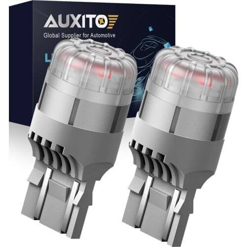 AUXITO 7443 7444 7440 7441 992 T20 W21/5W LED Bulbs Auto Reverse Brake Stop Tail Lamp Bulb Turn Signal Lights Red 12v