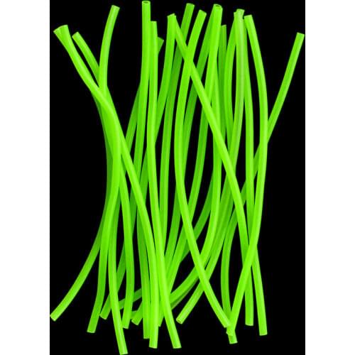 Luminous Fishing Tube 20pcs/lot 12cm Green Soft Silicone Fishing Sleeves Fishing Rig Hook Line Accessories