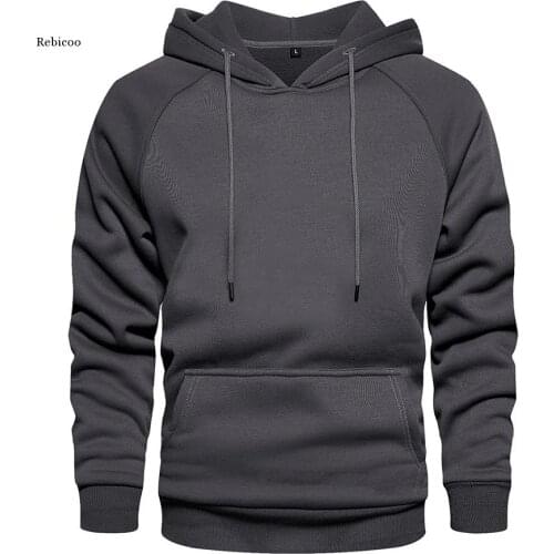 Hoodies Sweatshirts Men Solid Color Hoodie Hip Hop Streetwear Outwear Autumn Winter Long Sleeve Hoody Male Pullover Tracksuit