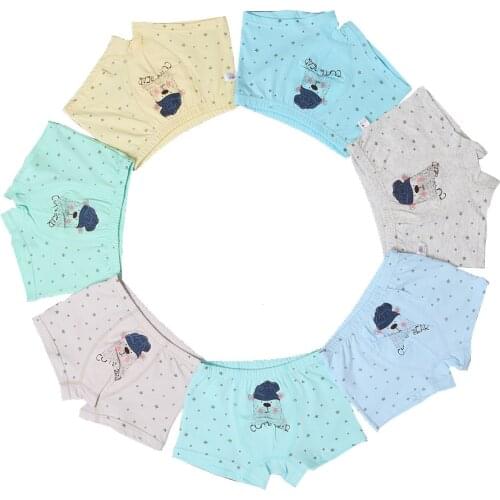 Boys 6pcs/lot Panties Boxer Children Underwear Kids Cartoon Briefs Cotton Summer Breathable Baby Childrens Clothes 2-7 Ages