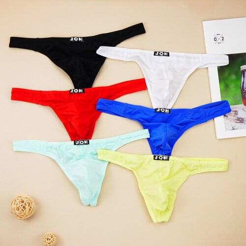 Hot Sexy Mens Underwear Ultra Thin Ice Silk Front Convex See Through Mens Briefs Comfortable Breathable Bag Underpants Thong