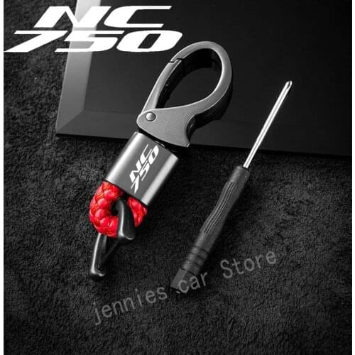 Exquisite metal leather cord keychain keyring rotate custom lettering for honda nc750x 2015 2017 2014 honda-nc750x accessories