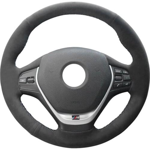 Alcantara Leather Hand-stitched Suede Car Steering Wheel Cover for BMW F20 2012-2018 F45 2014-2018 F30 F31 F34 2013-2017 F32