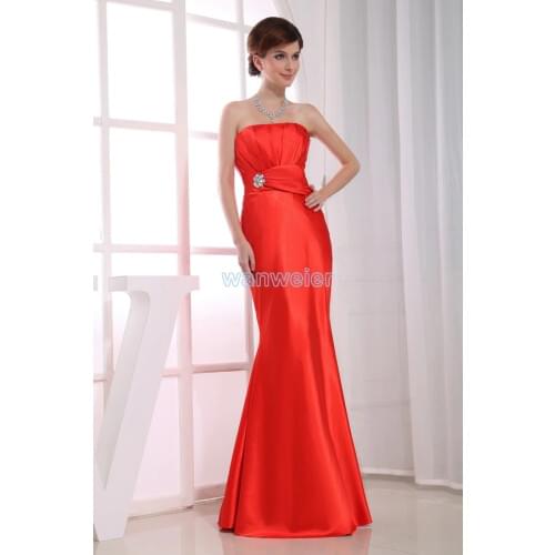Free shipping formal gown real phots womens fashion cut off shoulder purple brides maid red Mermaid Bespoke Occasion Dresses