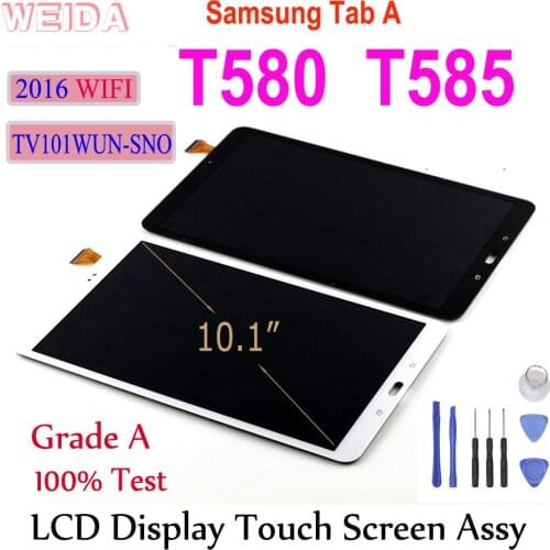 Weida 10.1" For Samsung Tab A SM-T580 SM-T585 T580 LCD Display Touch Panel Digitizer Assembly Replacement For T585 Touch