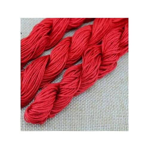 1mm Satin Rattail Beading Nylon red Chinese knot braided Rope Cord Thread String DIY Necklace Bracelets Jewelry Making Finding