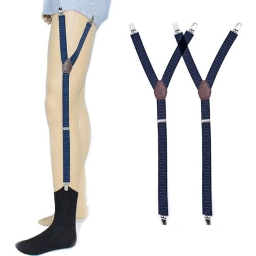 Hot New 1 Pair Mens Y Style Shirt Stays Holder Suspender Adjustable Elastic Garter Strap Sock Non-Slip High Quality