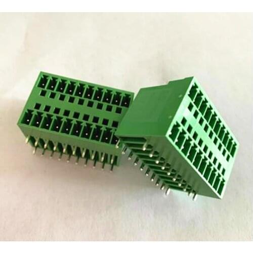 10pcs 15EDGRH-3.5mm double-layer plug-in terminal block socket bending plate 2EDGRH-2*(2-12p)