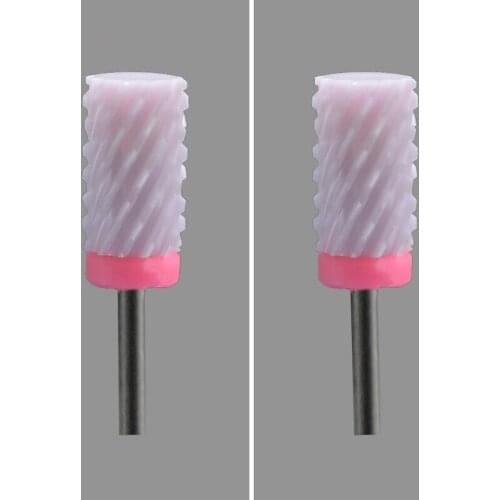 2pcs Pink Ceramic Nail Drill Bit - Large Barrel Bit 3XC