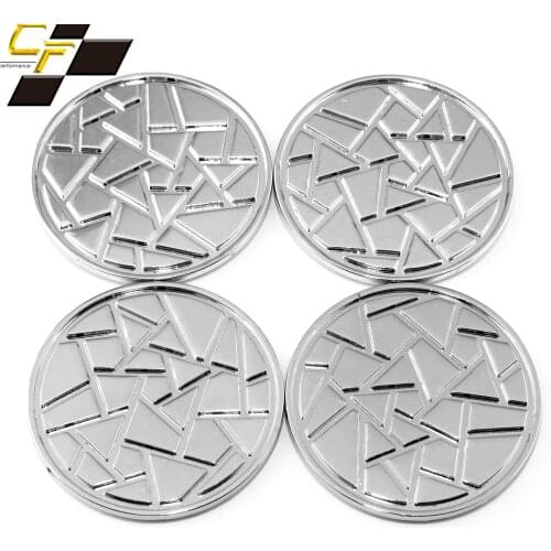 4pcs 65mm Universal Hub Cap Stickers Wheel Center Zinc Alloy Chrome Silver High Quality Auto Parts
