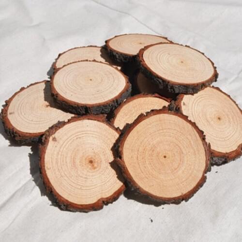 50 pcs Bark Wood Slices Wood Slices For Ornaments coasters for drink