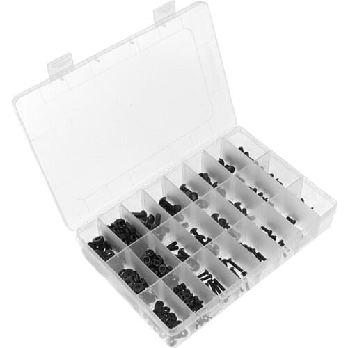 570PCS Boxed Bolt Carbon Steel Round Head Hexagon Bolt/Washer/Nut Combination M3/M4/M5