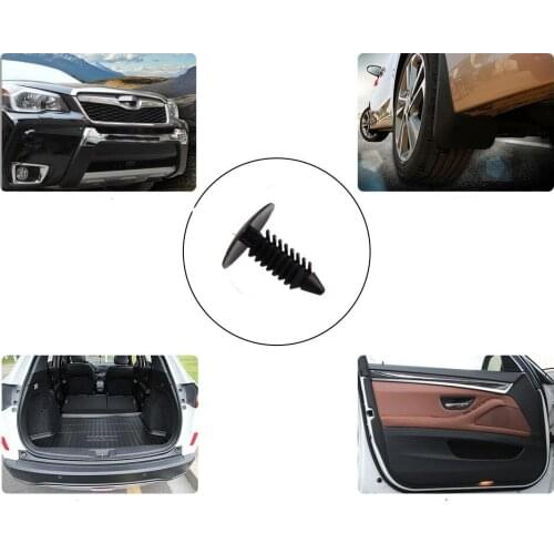 7mm Hole Nylon Car Trim Bumper Fender Fastener shield Rivets Push Retainer Clips Auto cn
