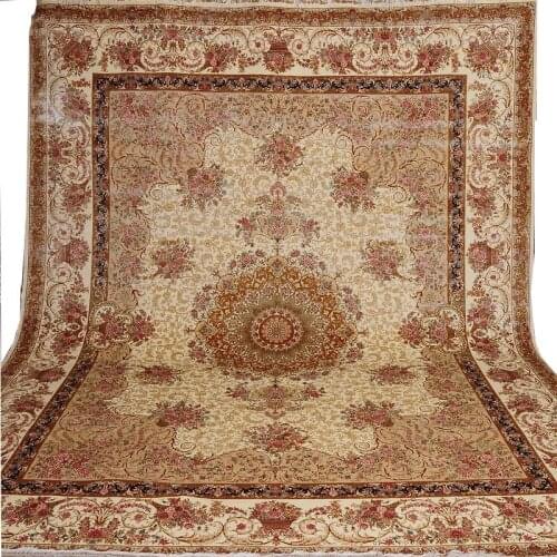 9'x12' factory made wholesale price customized Persian classic hand knotted silk carpet