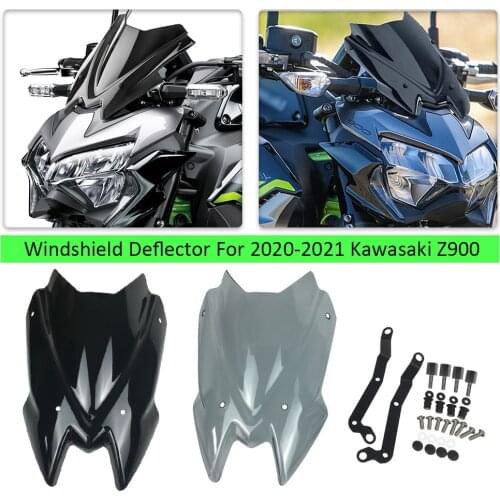 Motorbike Accessories For Kawasaki Z900 2020 2021 Z 900 Wind Deflector Windscreen Windshield Shield Screen with mounting Bracket