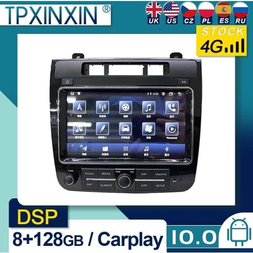 For Volkswagen Touareg 2011-2017 Android 10 Car Stereo Car Radio with Screen Car GPS Navigation Tape Recorder Head Unit
