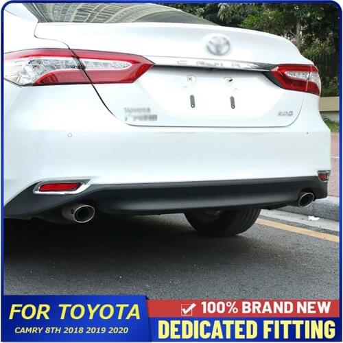 Car Accessories Rear Foglight Lamp Cover Trims Frame For Toyota Camry 8Th Gen 2018 2019 2020