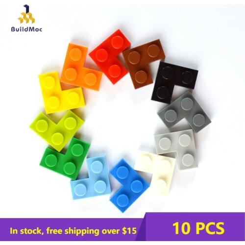 BuildMOC Compatible Assembles Particles 2420 Plate 2 x 2 Corner For Building Blocks DIY LOGO Educational High-Tech Spare Toys