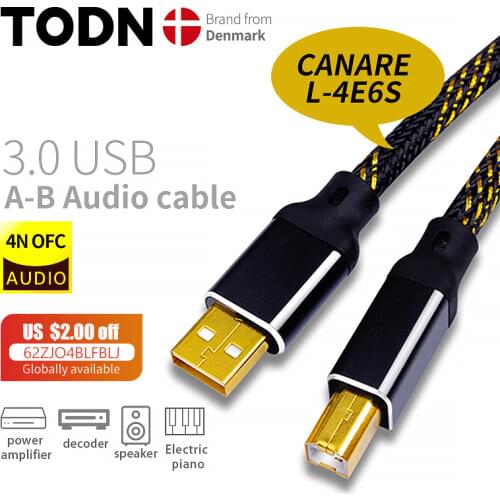 Canare HIFI USB Cable DAC A-B Alpha OCC Digital AB Audio A to B high endType A to Type B Hifi Data Cable