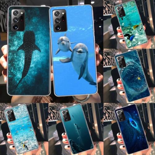 Ocean Whale Shark Swimming Phone Case For Samsung Galaxy A51 A71 A50 A70 A90 A10S A20S A20E A21 A30 A40 A41 A01 M30S A6 A7 A8 A9