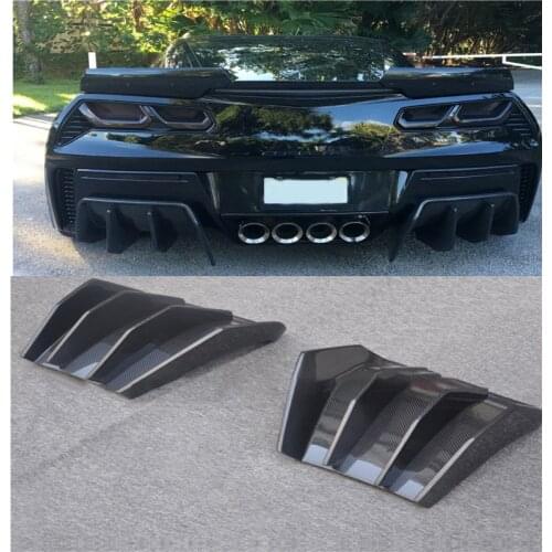 OLOTDI-difusor de parachoques trasero de fibra de carbono, separador de parachoques inferior para Chevrolet Corvette C7 Sport 20