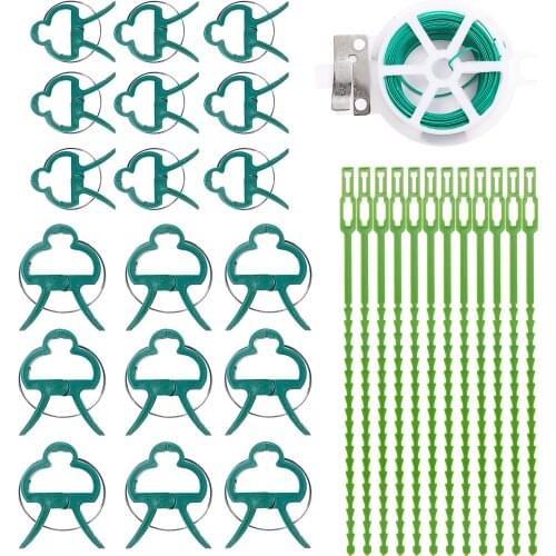 31Pcs Garden Plant Fixed Clip Binder Kit Vegetable Support Fastener Flower Grape Vine Loop Clips Garden Greenhouse Bracket