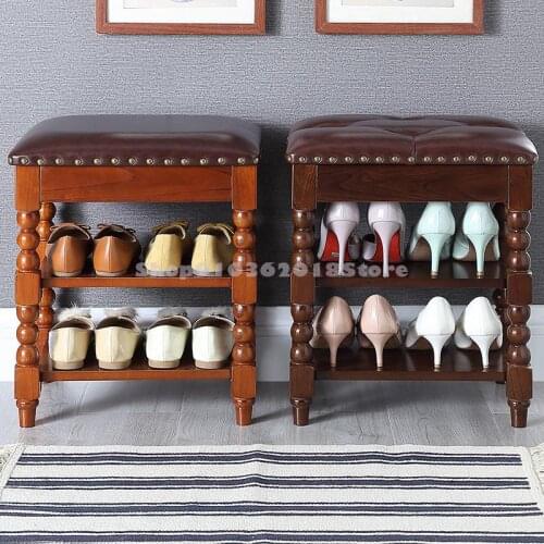 Functional Shoe Rack European Style Household Doorstep Shoe Changing Stool Shoe Cabinet Can Sit On Shoe Stool Cabinet American