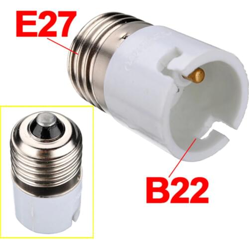 Jiguoor E27 To B22 Lamp Holder Converters Fitting Light Lamp Bulb Adapter Converter