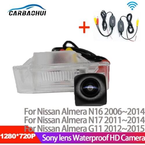 Car Rear View Back Up Reverse Parking Camera For Nissan Almera N16 N17 G11 Genuine 2006~2017 CCD HD Night Vision Waterproof