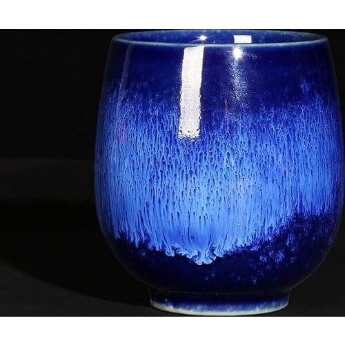 Chinese teaware glazed teacup large master handmade household ceramic Kungfu tea set individual taste cup 2pcs