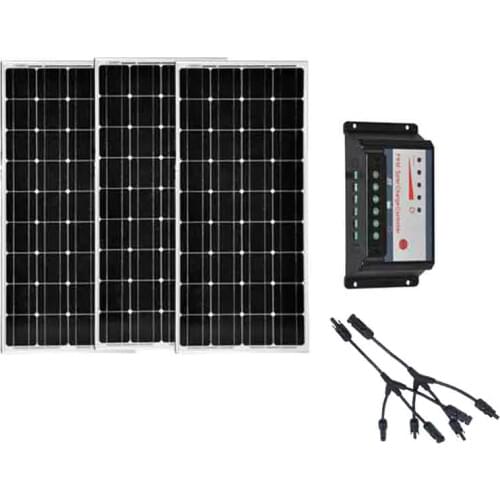 Solar Panel kit Panneau Solaire 100 w 12v 3Pcs Solar Plates 36v 300w Solar Charge LCD Controller Motorhome Rv Caravan Car Camp