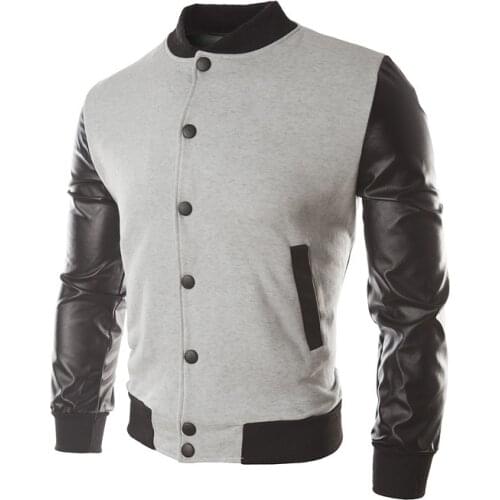 New Men Boy Baseball Jacket Men 2018 Fashion Design Wine Red Mens Slim Fit College Varsity Jacket Men Brand Stylish Veste Homme