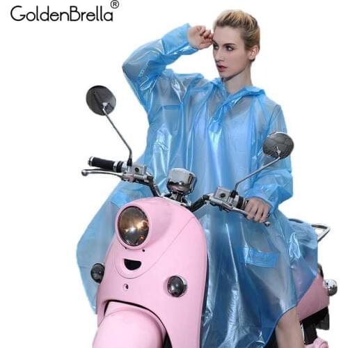 Fashion Women Rain Poncho Motorcycle Rain Cover Capes Waterproof Camping Poncho Hooded Transparent Rain Coat Bicycle Rainwear