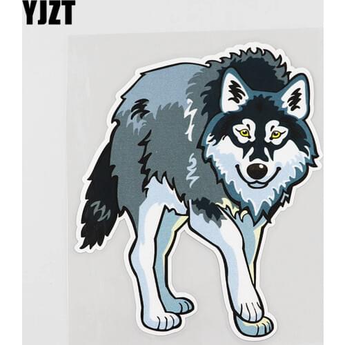 YJZT 12CMX14.6CM Forest fierce Wolf The Decal Car Sticker 13B-0129