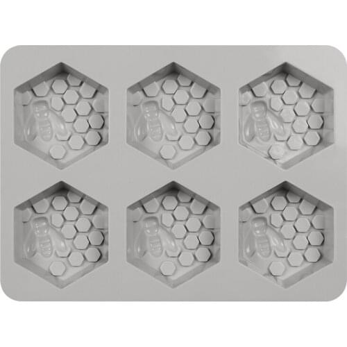 Practical Honey Bee Wedding Silicone Soap Mold 6 Forms for Crafts Cube Multi DIY Handmade Soap Making Supplies Material Tools