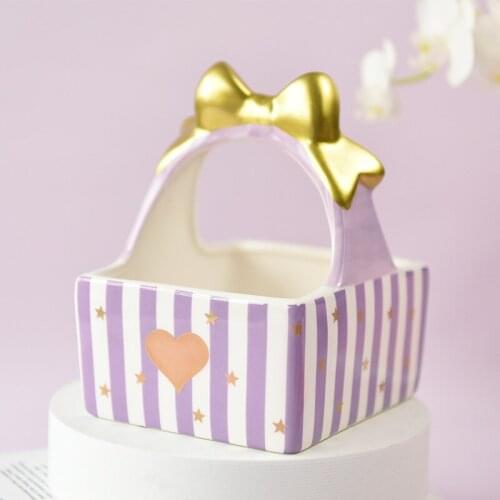 Pink Gold girl ceramic basket Golden Bear Hamster storage box pet supplies pet daily necessities hamster sleeping cooling